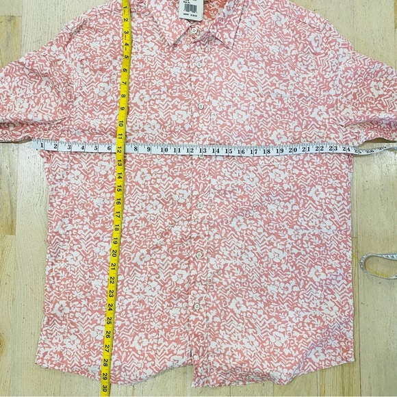 Faherty coral print short sleeve button up shirt - Picture 6 of 8
